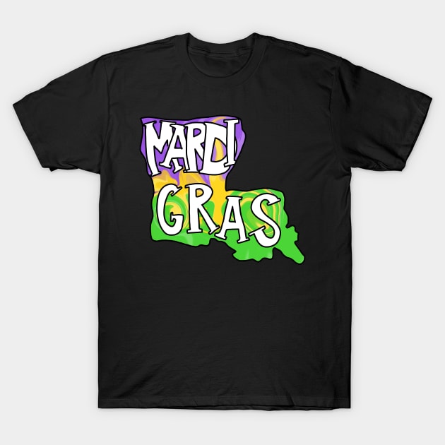 Louisiana Mardi Gras T-Shirt by Creativv Arts